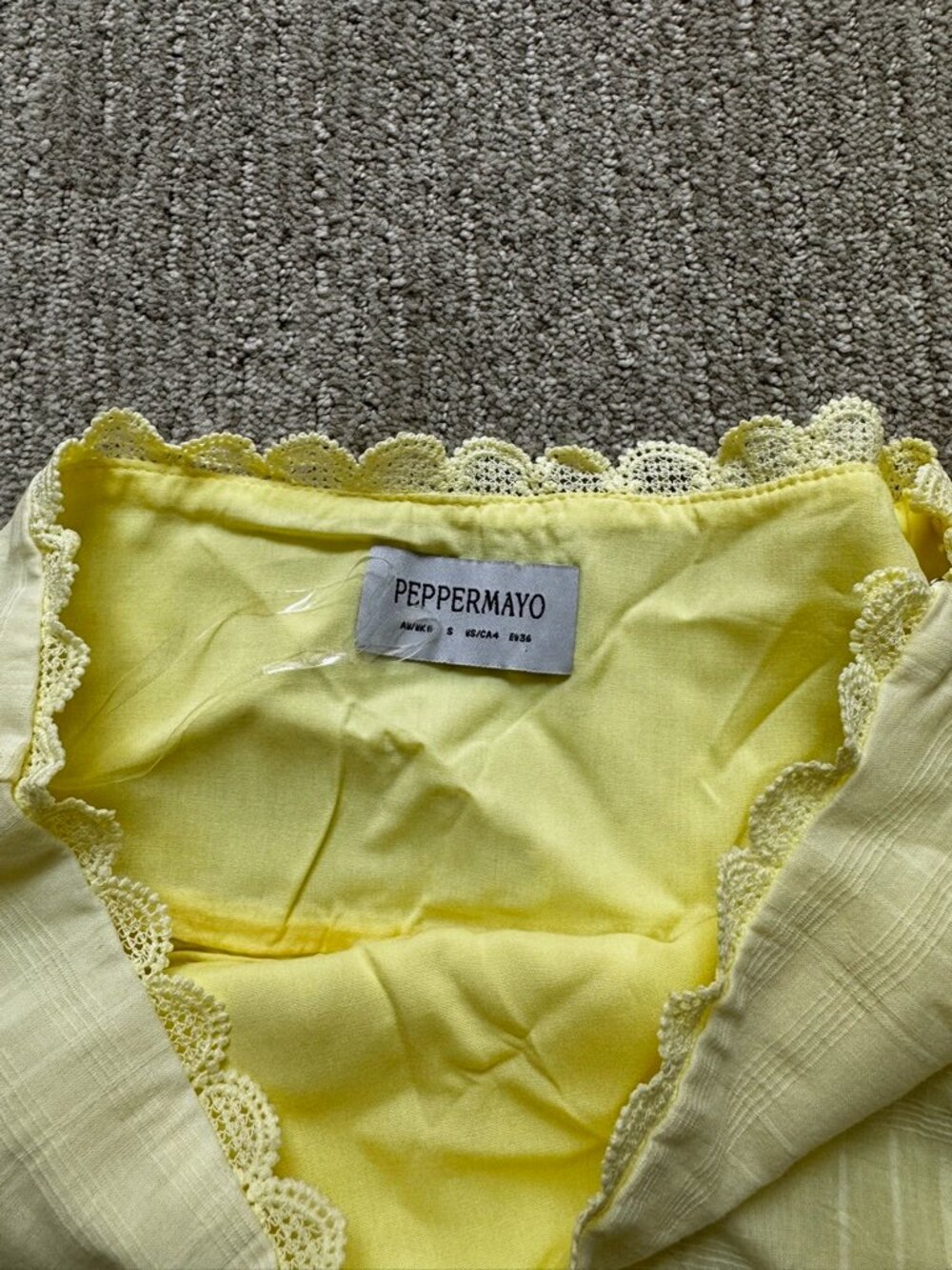 Peppermayo Pastel Yellow Mini Skirt - Small - Picture 4 of 5